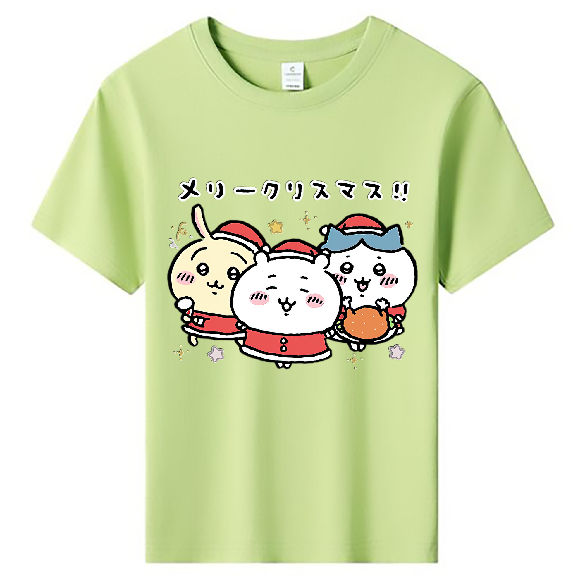 （画像用） ちいかわ ハチワレ Chii-kawa hachiware 綿100％キッズTシャツ（フロントプリント）